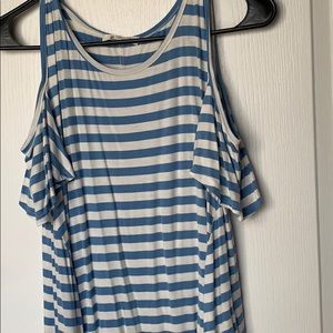 Off-the-shoulder boutique style tunic